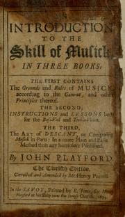 Tapa de An introduction to the skill of musick, in three books