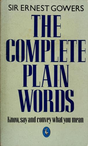 Tapa de The complete plain words