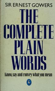 Tapa de The complete plain words
