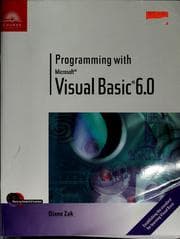 Tapa de Programming with Microsoft Visual Basic 6.0
