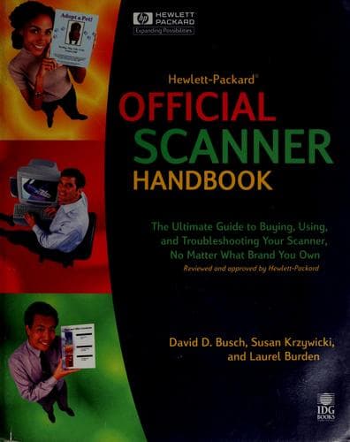 Tapa de Hewlett-Packard official scanner handbook