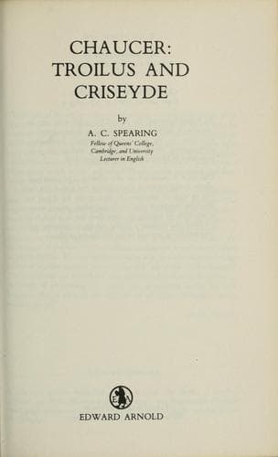 Tapa de Chaucer, Troilus and Criseyde