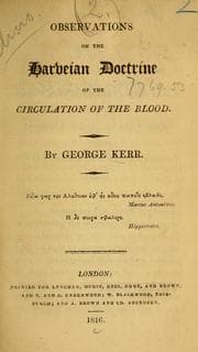 Tapa de Observations on the Harveian doctrine of the circulation of the blood
