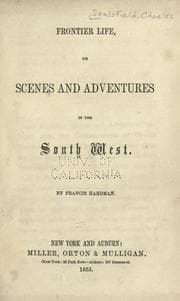 Tapa de Frontier life, or, Scenes and adventures in the South West
