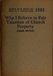 Tapa de Why I believe in fair taxation of church property