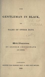 Tapa de The gentleman in black and Tales of Other Days