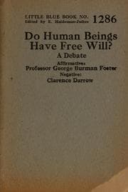 Tapa de Do human beings have free will?