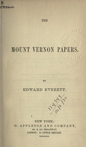 Tapa de The Mount Vernon Papers.