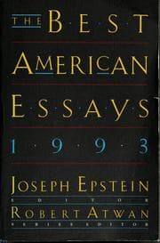 Tapa de The best American essays 1993