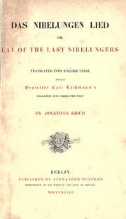 Tapa de The Nibelungen Lied, or the Lay of the last Nibelungers