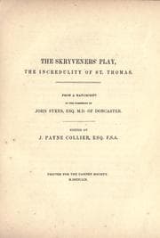 Tapa de The Skryveners' play, the Incredulity of St. Thomas