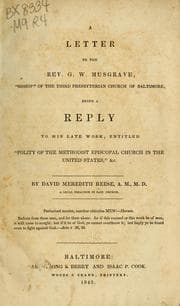 Tapa de A letter to the Rev. G. W. Musgrave, "bishop!" of the Third Presbyterian church of Baltimore