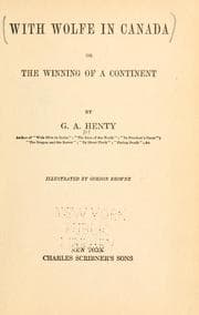 Tapa de With Wolfe in Canada; or, Winning of a continent