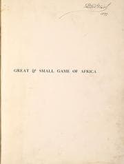 Tapa de Great and small game of Africa