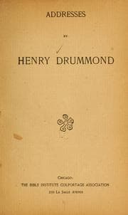 Tapa de Addresses by Henry Drummond