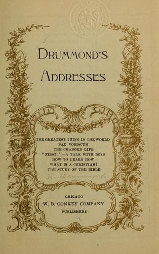 Tapa de Drummond's addresses ...