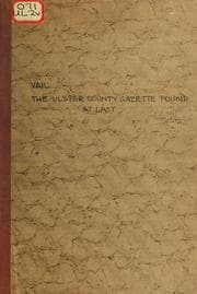 Tapa de The Ulster County gazette found at last