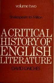 Tapa de A critical history of English literature
