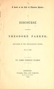 Tapa de A look at the life of Theodore Parker