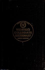 Tapa de Webster's collegiate dictionary