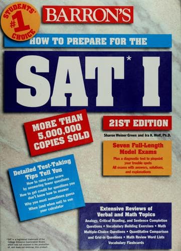 Tapa de Barron's SAT I
