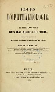 Tapa de Cours d'ophthalmologie, ou, Traité complet des maladies de l'oêil, professé publiquement à l'école pratique de médecine de Paris