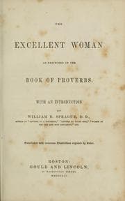 Tapa de The Excellent woman as described in the book of Proverbs