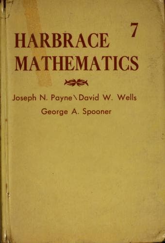 Tapa de Harbrace mathematics 7