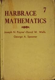 Tapa de Harbrace mathematics 7