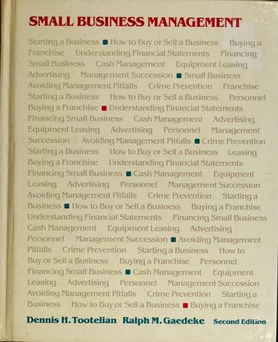 Tapa de Small business management