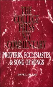 Tapa de Proverbs, Ecclesiastes, Song of Solomon (The College Press Niv Commentary. Old Testament Series)