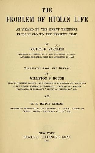 Tapa de The problem of human life