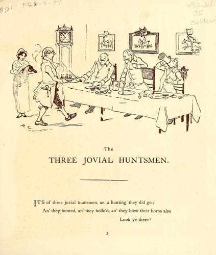 Tapa de The three jovial huntsmen