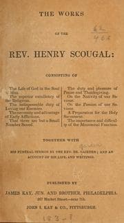 Tapa de The works of the Rev. Henry Scougal ...