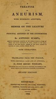 Tapa de A treatise on aneurism
