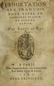 Tapa de Exhortation avx Francois povr vivre en concorde