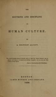 Tapa de The doctrine and discipline of human culture