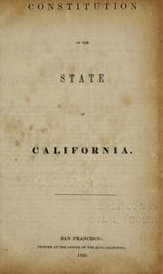 Tapa de Constitution of the state of California