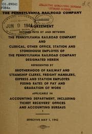Tapa de Agreements entered into by and between the Pennsylvania Railroad Company and clerical, other office, station and storehouse employes [i.e. employees] of the Pennsylvania Railroad Company designated herein by Brotherhood of Railway and Steamship Clerks, Freight Handlers, Express, and Station Employes [i.e. Employees]