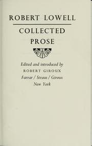 Tapa de Collected prose