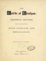 Tapa de The lairds of Glenlyon