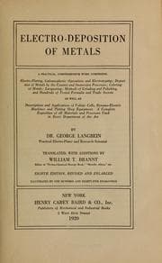 Tapa de A complete treatise on the electrodeposition of metals...