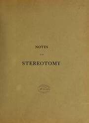 Tapa de Notes on stereotomy