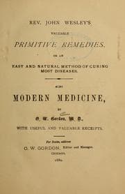 Tapa de Rev. John Wesley's valuable primitive remedies, or, An easy and natural method of curing most diseases