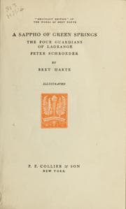 Tapa de A Sappho of Green springs. The four guardians of Lagrange. Peter Schroeder