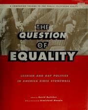 Tapa de The Question of Equality