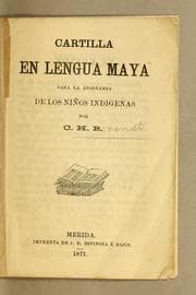 Tapa de Cartilla en lengua maya para la enseñanza de los niños indigenas