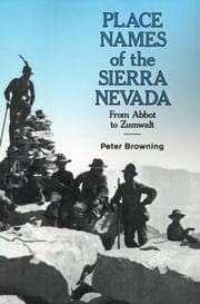 Tapa de Place names of the Sierra Nevada