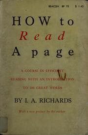 Tapa de How to read a page