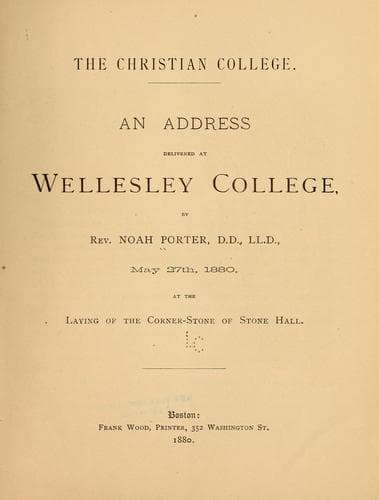 Tapa de The Christian college...